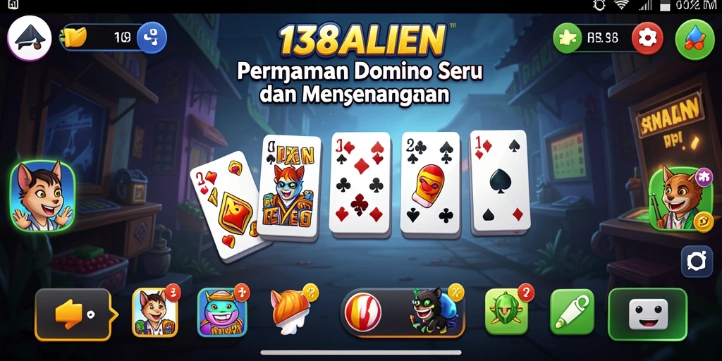 Tampilan gameplay 138ALIEN dengan aksi seru permainan Domino.
