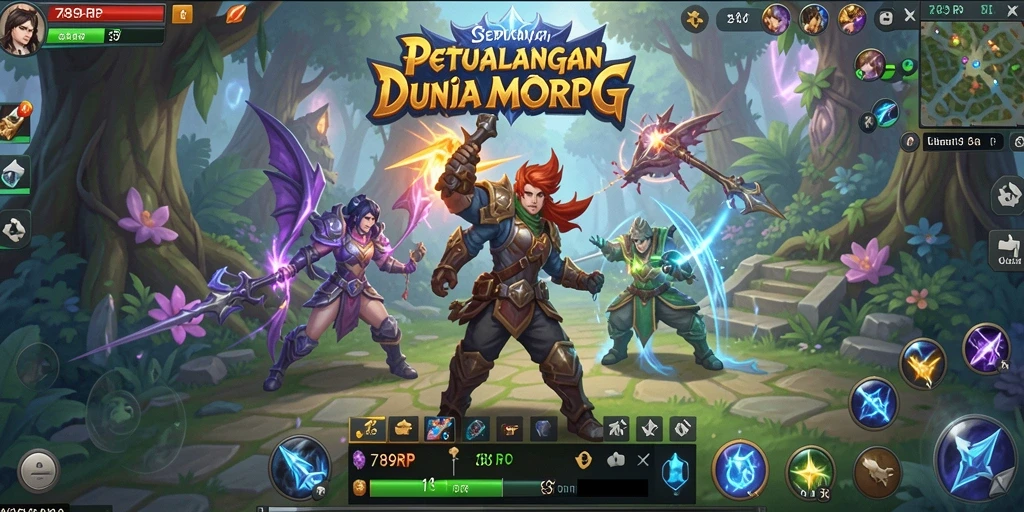 Screenshot gameplay 789RP menampilkan aksi seru dalam pertempuran MMORPG.