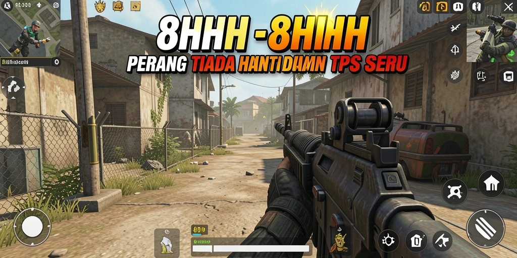 Tampilan gameplay seru di 8HHH dengan aksi pertempuran mendebarkan.