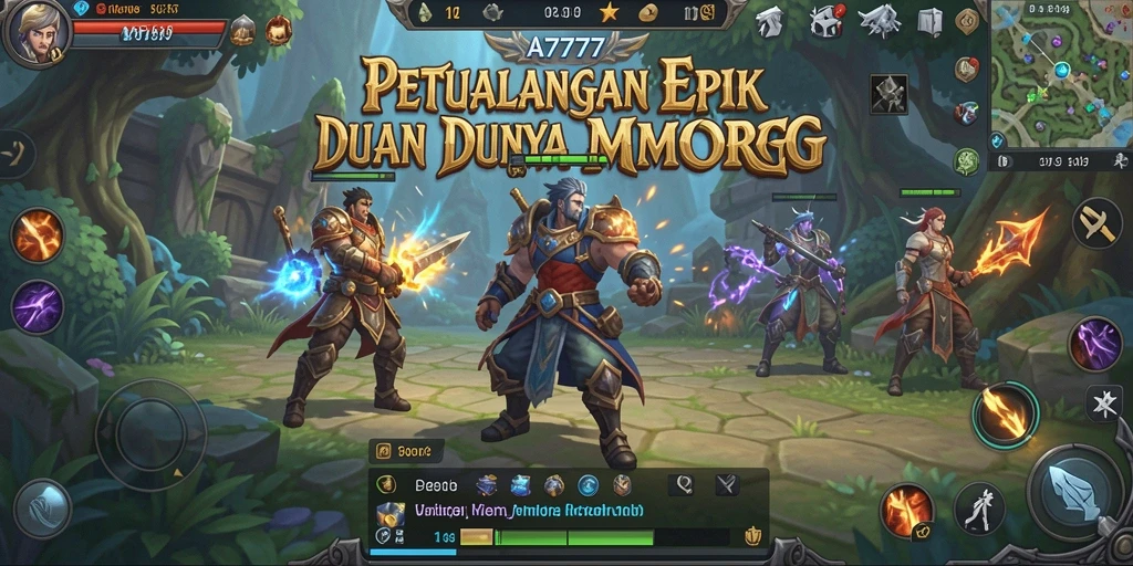 Tangkapan layar menampilkan aksi seru dalam game MMORPG A7777.