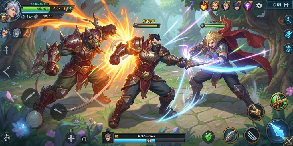 Tampilan gameplay ARPG penuh aksi dalam ADG62.