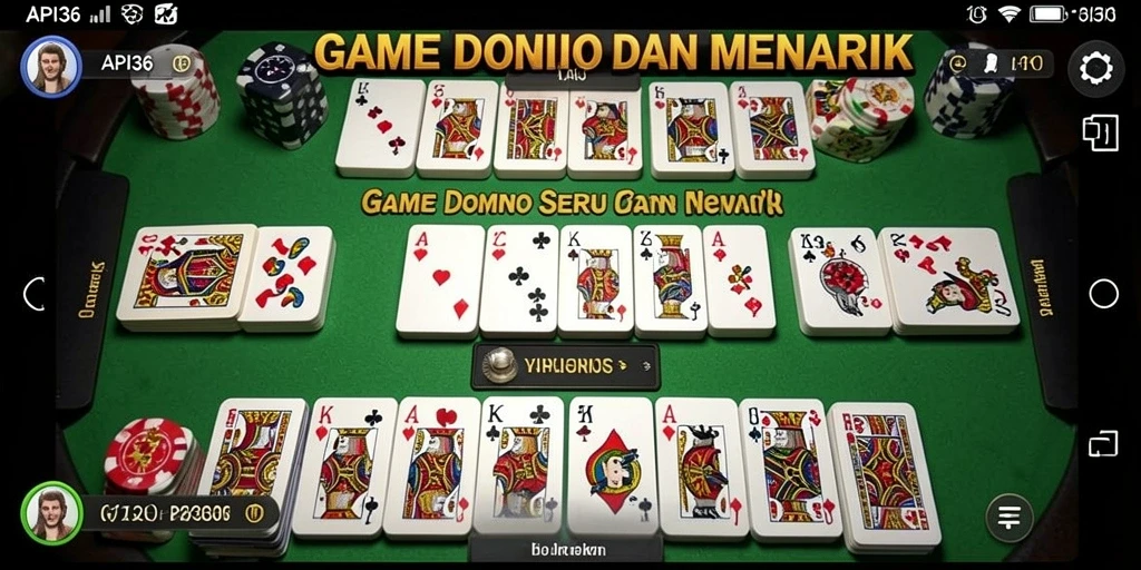 Tangkapan layar gameplay seru dari API36 yang menunjukkan aksi permainan Domino.