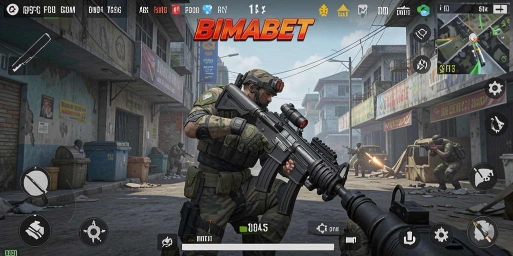 Tangkapan layar menunjukkan gameplay intens dalam pertempuran FPS.