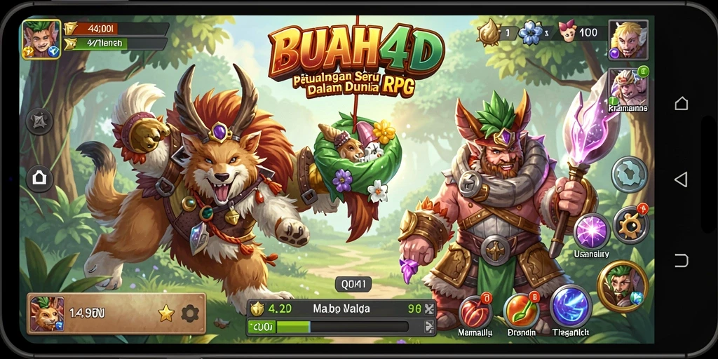 Screenshot utama BUAH4D menampilkan aksi pertarungan mendebarkan dan grafis yang menawan.