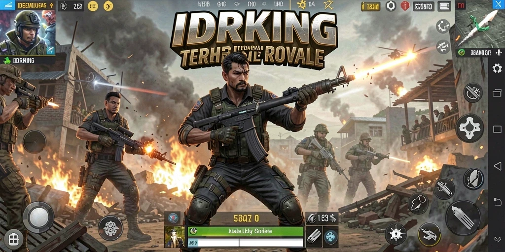 Gameplay seru dan adu strategi di IDRKING Battle Royale.