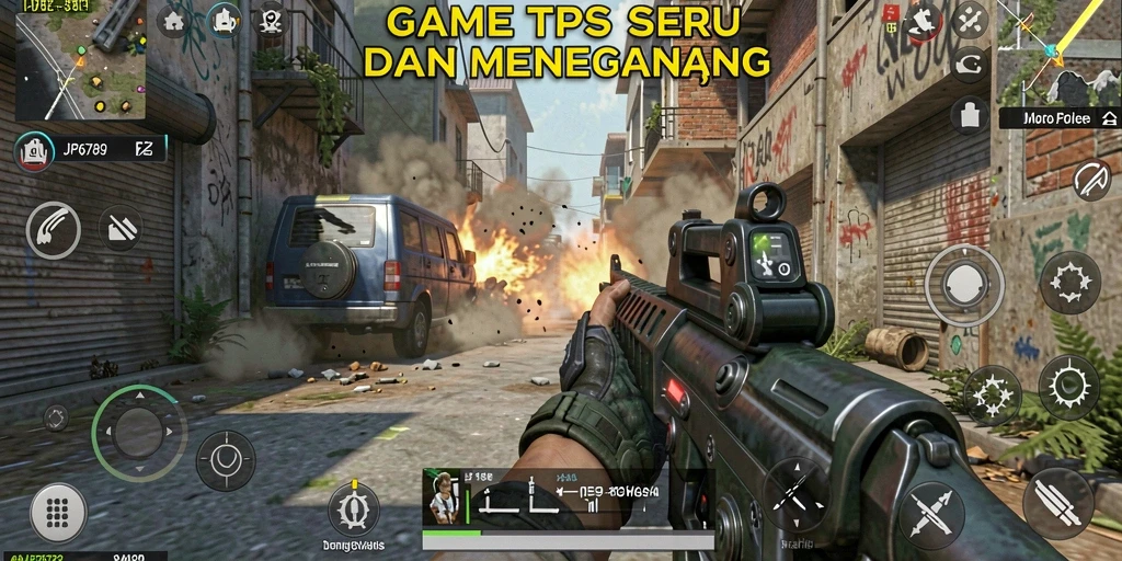 Tangkapan layar utama JP6789 menampilkan aksi gameplay TPS yang intens.