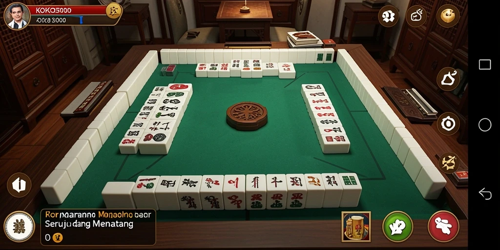Tampilan gameplay KOKO5000 dengan suasana Mahjong yang menarik.