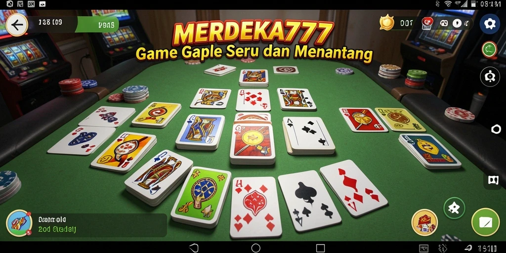 Tampilan gameplay Gaple yang seru dan menghibur di MERDEKA777.