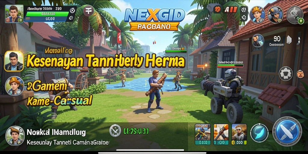 Tampilan screenshot NEXGID menampilkan gameplay yang penuh warna dan seru.