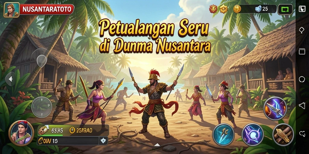 Screenshot gameplay NUSANTARATOTO menampilkan petualangan seru di alam Nusantara.