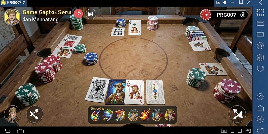 Gameplay seru Gaple di PRG007 yang membuat ketagihan.