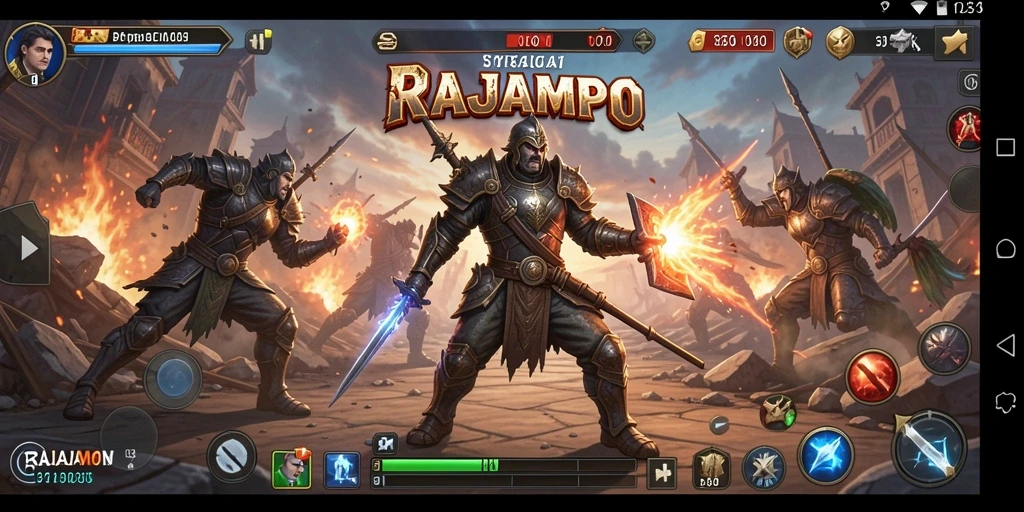 Tampilan gameplay menarik di RAJAMPO dengan strategi yang kompleks.