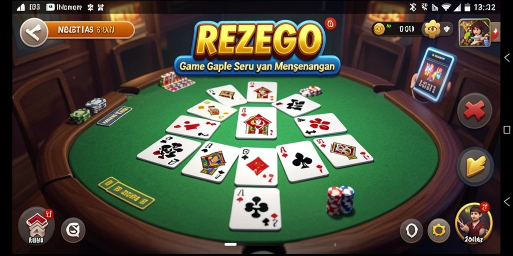 Tampilan gameplay seru permainan Gaple di REZEGO.