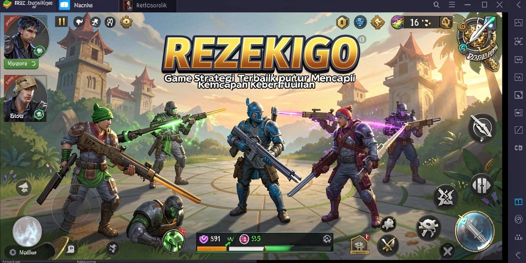Gameplay strategis dalam REZEKIGO yang menakjubkan.