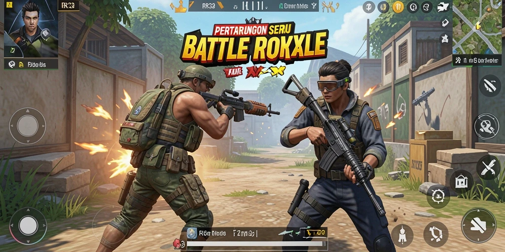 Tampilkan aksi seru dan strategis dalam pertarungan Battle Royale.